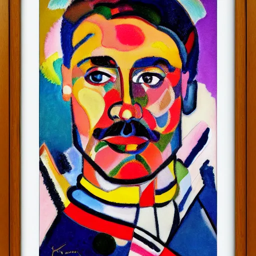 Image similar to christian - horner portrait, style by kandinsky, art deco, portrait, 5 0 mm