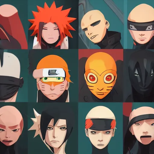 Image similar to face icon stylized minimalist naruto, loftis, cory behance hd by jesper ejsing, by rhads, makoto shinkai and lois van baarle, ilya kuvshinov, rossdraws global illumination