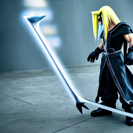 Image similar to super mario as sephiroth, highly detailed, extremely high quality, hd, 4 k, 8 k, canon 3 0 0 mm, professional photographer, 4 0 mp, lifelike, top - rated, award winning, realistic, detailed lighting, detailed shadows, sharp, no blur, edited, corrected, trending