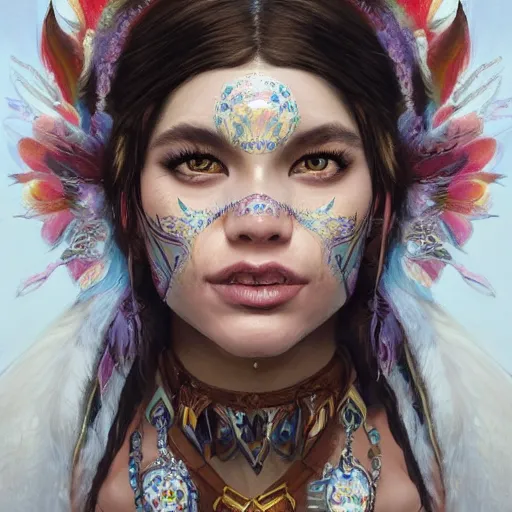 Prompt: A masterpiece portrait of a Incredibly beautiful queer Syberian shaman girl . medium shot, intricate, elegant, highly detailed. trending on artstation, digital art, by Stanley Artgerm Lau, WLOP, Rossdraws, James Jean, Andrei Riabovitchev, Marc Simonetti, Yoshitaka Amano
