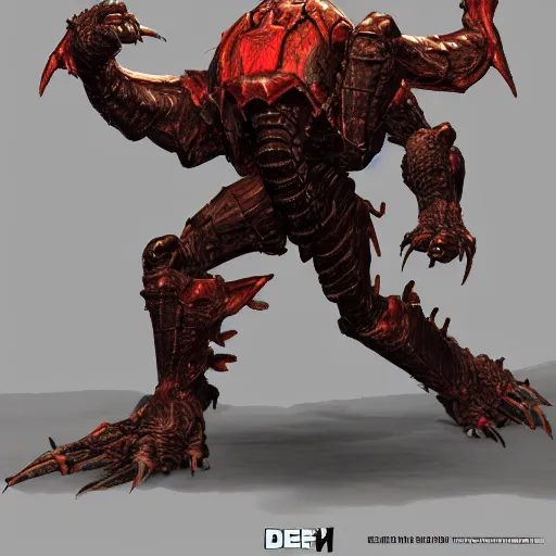 Image similar to armored insect monster from doom eternal