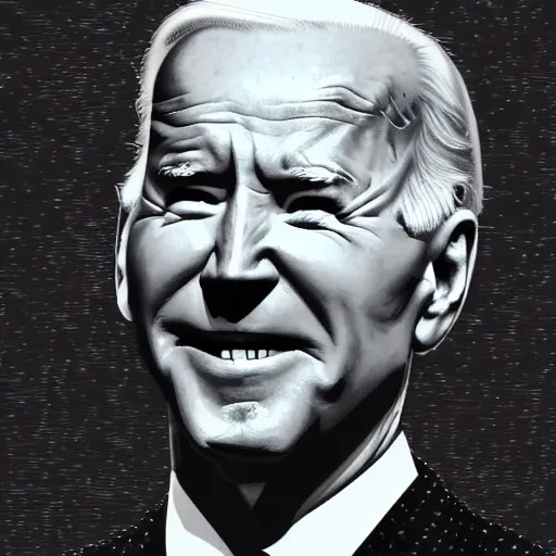 Image similar to evil joe biden, handdrawn high quality high detail