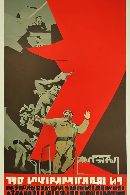 Image similar to Soviet propaganda poster with Stalin calling on the world community to fight against Nazism, Ultra Detailed, soviet realism