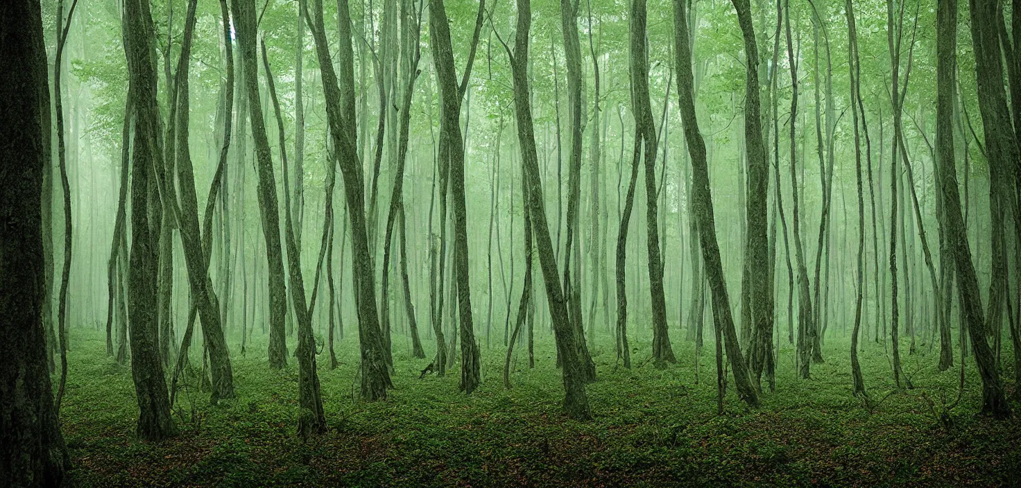 Prompt: forest by yann dalon