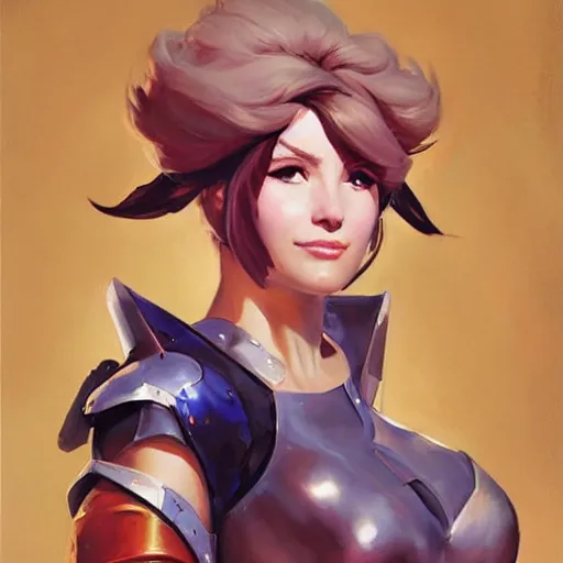 Image similar to greg manchess portrait painting of partially armored sallya from fire emblem as overwatch character, medium shot, asymmetrical, profile picture, organic painting, sunny day, matte painting, bold shapes, hard edges, street art, trending on artstation, by huang guangjian and gil elvgren and sachin teng