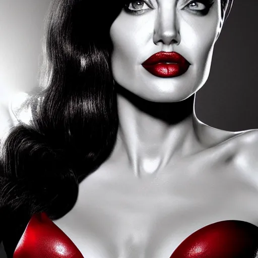 Image similar to Angelina Jolie as Jessica Rabbit