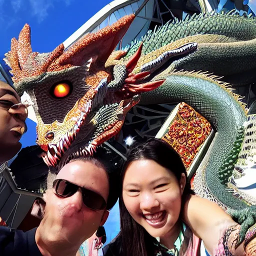 Image similar to dragon selfie