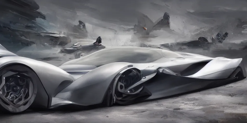 Image similar to a custom-built sport car, pearlescent, elegant, digital painting, concept art, smooth, sharp focus, art style from Wang Ke and Greg Rutkowski and Bruce Kaiser and Scott Robertson and Dmitry Mazurkevich and Doruk Erdem and Jon Sibal