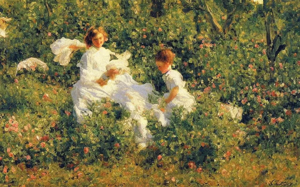 Image similar to a painting, oil on canvas, by peder kroyer