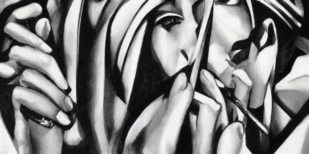 Image similar to lord of the rings close up of the ring style of tamara de lempicka