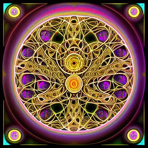 Image similar to psychedelic sacred geometry, intricate, sophisticated, ultra realistic, incredibly detailed, diagram, illustration, fractal, trending on artstation by markus kosel and alphonse mucha - n 9