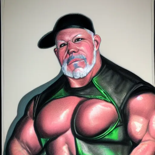 Prompt: scott steiner portrait, cell shaded