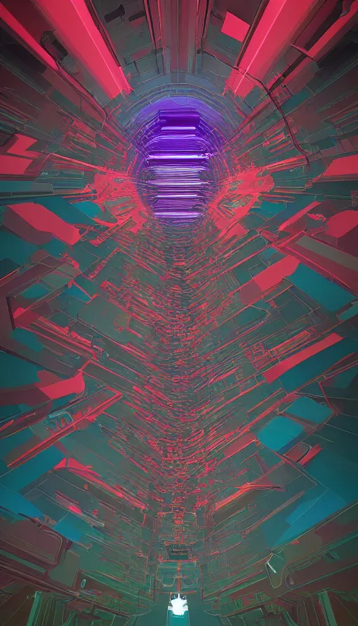 Prompt: techno artwork, by beeple