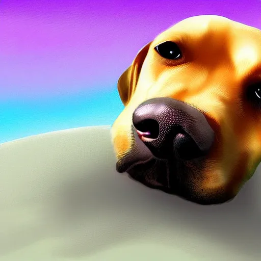 Image similar to a plane that is also a cute dog, digital art