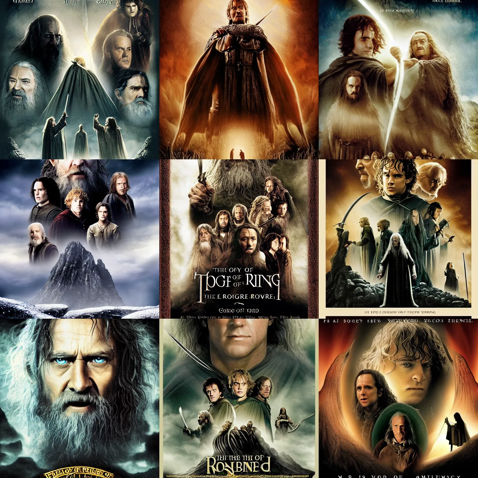 Prompt: fellowship of the ring movie poster