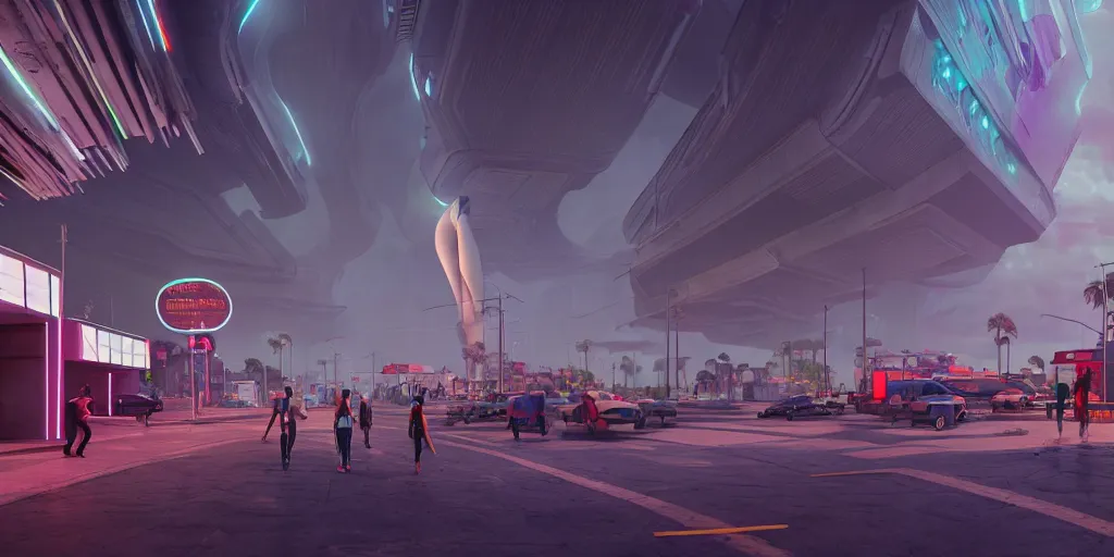 Prompt: a futuristic traditional mexican colony, no people on the streets, blade runner 2 0 4 9 city architecture, cyberpunk mexican futuristic luis barragan colonial architecture, spacex starship rocket launch site, environmental lighting, stormy weather, ray tracing, people walking on street, amazing view, highly detailed, heavy traffic, neon shops, octane render, unreal engine 5, 4 k