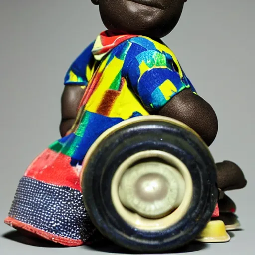 Prompt: photo of notorious big toy, macro photo,