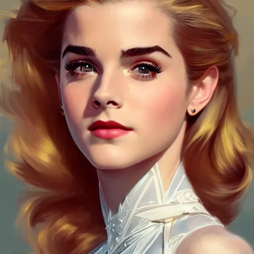 Prompt: A combination of Grace Kelly's and Emma Watson's and Katherine McNamara's faces as Super Girl, western, D&D, fantasy, intricate, elegant, highly detailed, digital painting, artstation, concept art, matte, sharp focus, illustration, art by Artgerm and Greg Rutkowski and Alphonse Mucha