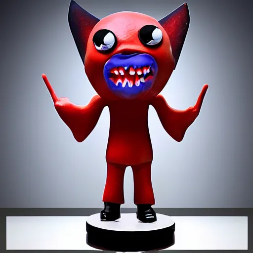 Prompt: alastor the radio demon from habitz hotel, anime figurines, anime, figure, very high quality