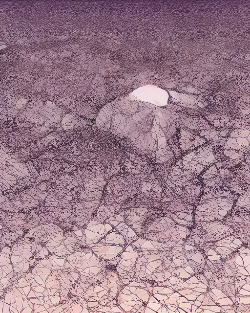 Image similar to bioremediation in the vast desert of atacama, by woodblock print, nicolas delort, moebius, victo ngai, josan gonzalez, kilian eng