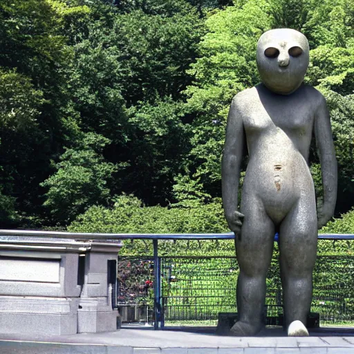 Image similar to SCP-173 in Central Park, photo