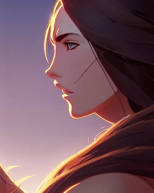 Image similar to azctec warrior, megan fox, detailed perfect face, exquisite details, fire magic, mid view, design on a white background, by studio muti, greg rutkowski makoto shinkai takashi takeuchi studio ghibli