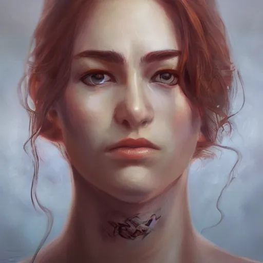 Image similar to a head - on detailed oil portrait of a round - faced martial artist, by charlie bowater, lise deharme, wlop, trending on artstation, dungeon and dragons art, l critical role