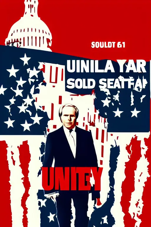 Prompt: minimal movie poster united states senator henry clay, solid colors, cinematic