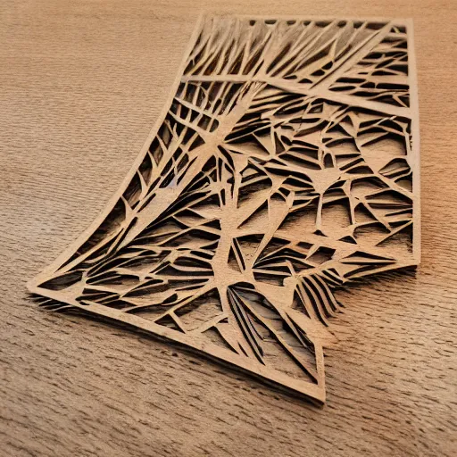 Image similar to layered lasercut wood