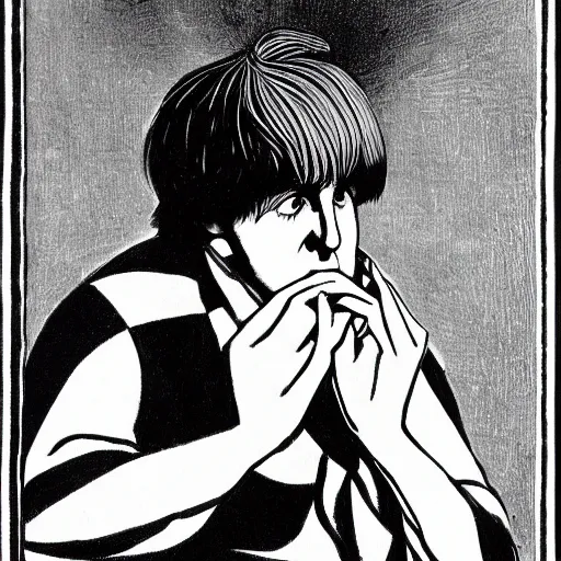 Prompt: peter beardsley by aubrey beardsley