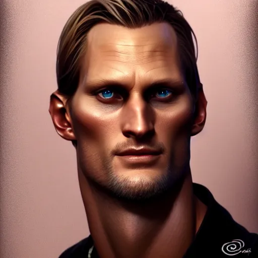 Prompt: alexander skarsgard, cg animation, riot entertainment realistic, character select portrait, by artgerm, greg rutkowski, alphonse mucha, 3 d