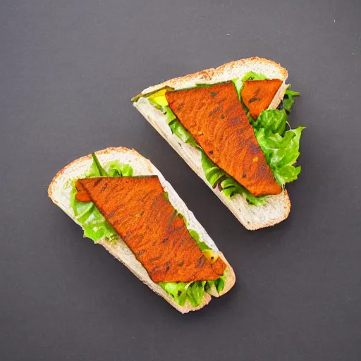 Prompt: sandwich of leds lights with seitan and cheddar, studio photo, amazing light