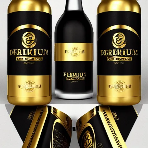 Image similar to premium dark run, packaging design, gold foil, behance, packaging of the world, premium quality