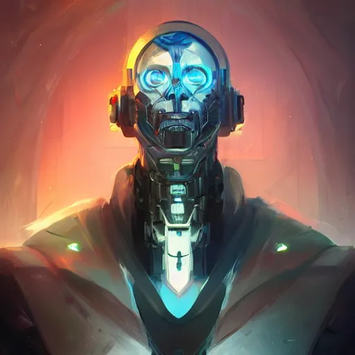 Prompt: portrait of a handsome cybernetic male, cyberpunk concept art by pete mohrbacher and artgerm and wlop and greg rutkowski and deathburger, digital art, highly detailed, intricate, sci-fi, sharp focus, Trending on Artstation HQ, deviantart, unreal engine 5, 4K UHD image