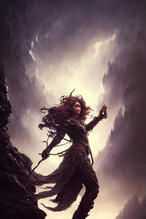 Image similar to Front portrait, full body, epic action pose, fine art, awesome fantasy book cover on Pinterest, award winning, dark fantasy landscape, fantasy magic, intricate, elegant, sharp focus, cinematic lighting, highly detailed, digital painting, concept art, art by WLOP and Artgerm and Greg Rutkowski, masterpiece, trending on artstation, 8K