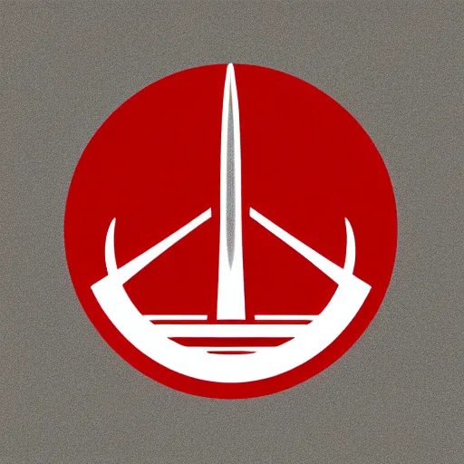 Prompt: hyper minimalist insignia logo of a future utopian faction ruled by dragons, designed by dragons, sleek clean lines, sci fi flag, original, utopian kingdom