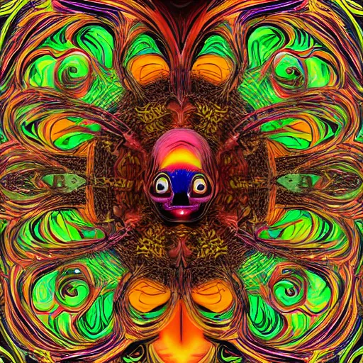 Prompt: ego death, abstract digital painting, bizarre, intricate, fascinating