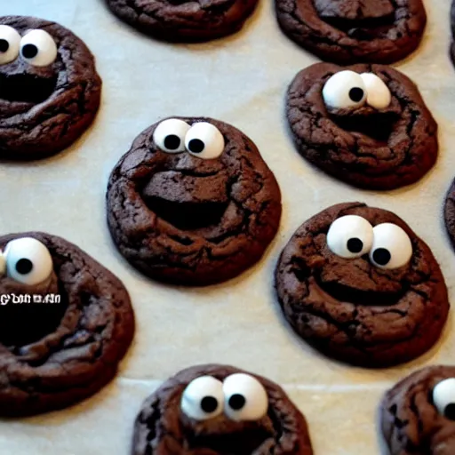 Image similar to chocolate cookie monster rampaging through New York