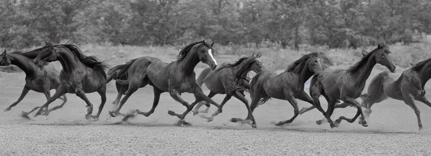 Image similar to horse running by muybridge, chronophotography