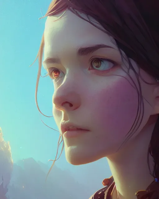 Image similar to highly detailed vfx portrait of else, unreal engine, greg rutkowski, loish, rhads, beeple, makoto shinkai and lois van baarle, ilya kuvshinov, rossdraws, tom bagshaw, alphonse mucha, global illumination, detailed and intricate environment