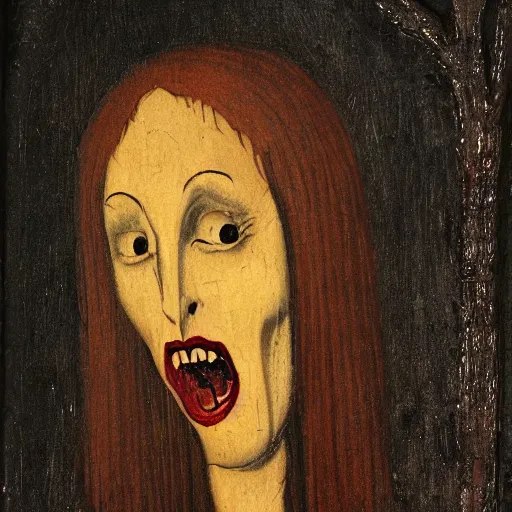 Prompt: vampire, medieval painting