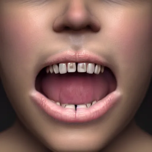 Image similar to headshot of person holding in their mouth, hyperrealistic, insane detail, real life, realisitc, ray tracing, 1 6 k hd