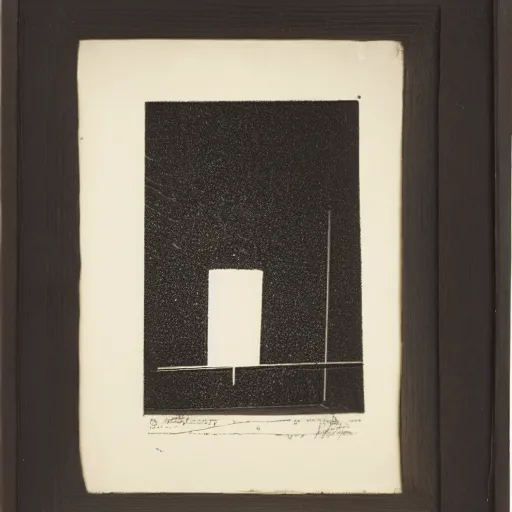 Prompt: a duchamp etching by man ray, object in a void, museum, futuristic, dada