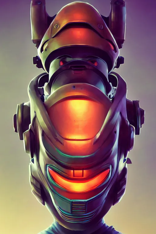 Image similar to epic mask helmet robot ninja portrait stylized as fornite style game design fanart by concept artist gervasio canda, behance hd by jesper ejsing, by rhads, makoto shinkai and lois van baarle, ilya kuvshinov, rossdraws global illumination radiating a glowing aura global illumination ray tracing hdr render in unreal engine 5