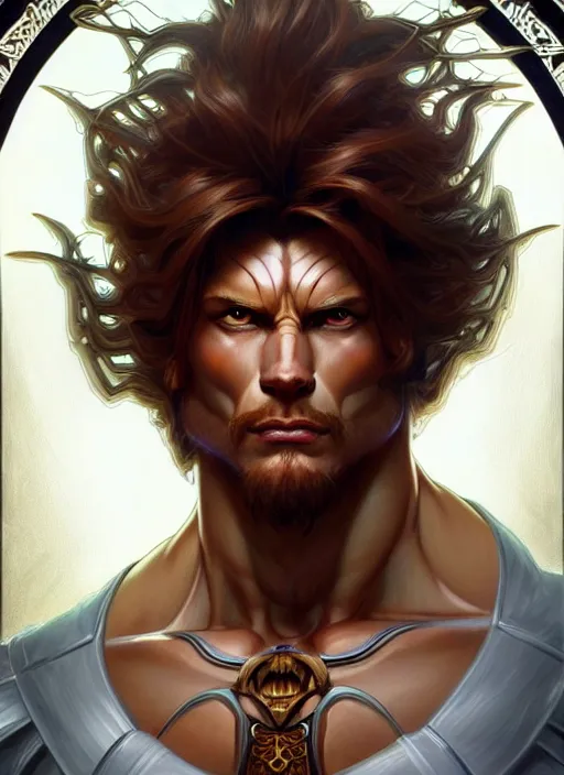 Prompt: symmetry! portrait of lion - o, d & d, muscular! fantasy, intricate, elegant, highly detailed, digital painting, artstation, concept art, smooth, sharp focus, illustration, art by artgerm and greg rutkowski and alphonse mucha