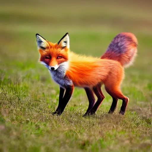 Image similar to ethereal fox, colorful, bright, award winning photo, 8k