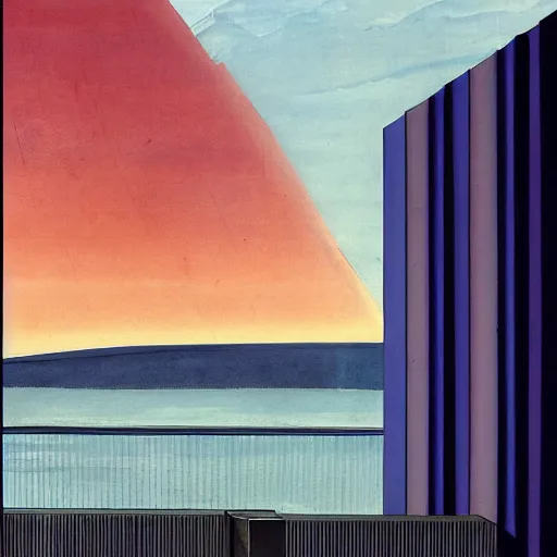 Image similar to a futuristic building amarone bin, by asher brown durand, matte painting, an ink drawing bright layerd heaven relish ocean liner wavy tower, by mark rothko and ilya kuvshinov