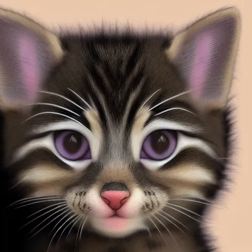 Image similar to 3 d model of a kitten