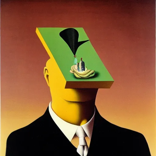 Prompt: a true human mastermind, the pinnacle of human existence, purpose and power, in the style of dali and magritte,