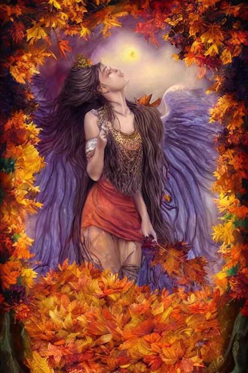 Image similar to The Goddess of Autumn | fantasy art